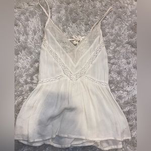 American eagle cream lace tank top size xs